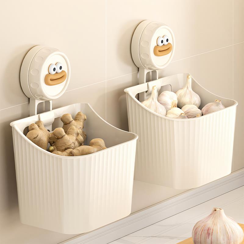 吸盘葱姜蒜收纳盒厨房置