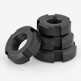 国标开槽锁紧螺母 M160 四槽螺母 止退螺帽M10 GB812圆螺母