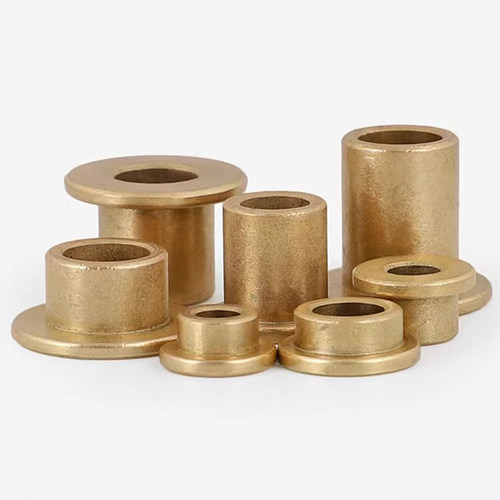 法兰铜套粉末冶金含油轴承法兰带边肩型衬套翻边铜套内径1-30