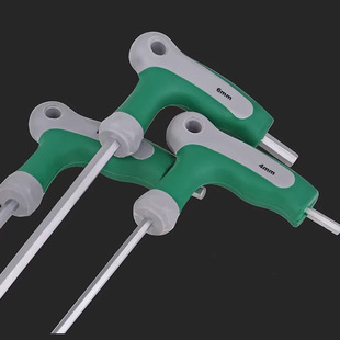 公制带柄T型内六角扳手7字型内六角螺丝刀六菱扳手铬钒钢M2-M10