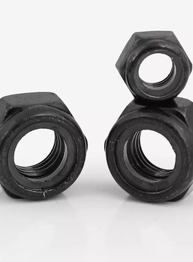 8.8/10级蓝白黑锌尼龙锁紧螺母DN985黑色防松六角螺母螺帽M2-M30