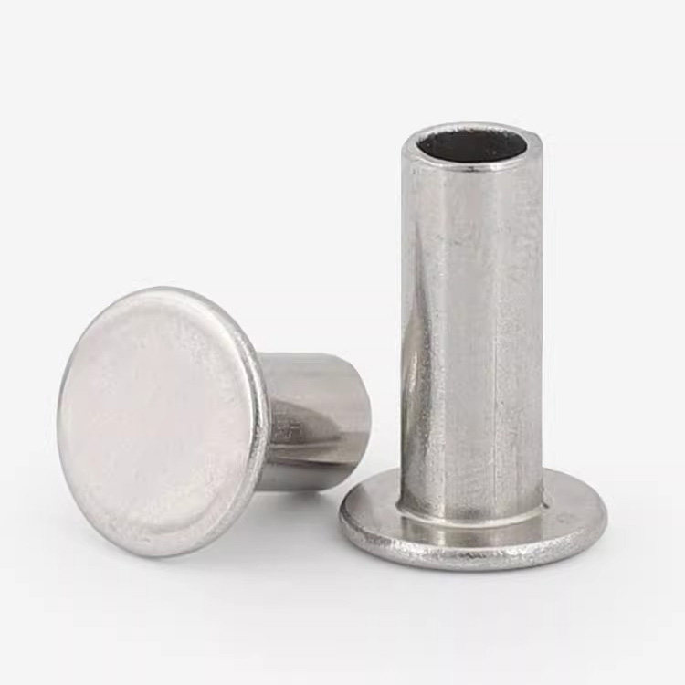 gb875铝平头半空心铆钉扁平头空心铝铆钉m2m2.5m3m4m5m6-m8*3-40