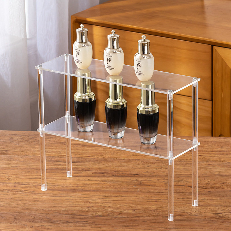 透明亚克力化妆品收纳架桌面双层展示架简约整理架多层置物架展架,收纳整理,其他收纳盒,淘宝优惠券,粉丝福利购,淘宝优惠卷