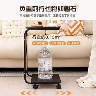 边几移动茶带轮头小茶桌几复古方桌子沙小发边推1023车床边桌床置