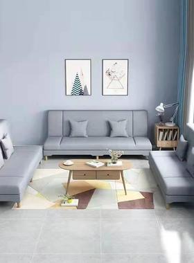 一小户12073型客厅出租屋发床用多功能可折叠沙沙发床体两懒人布