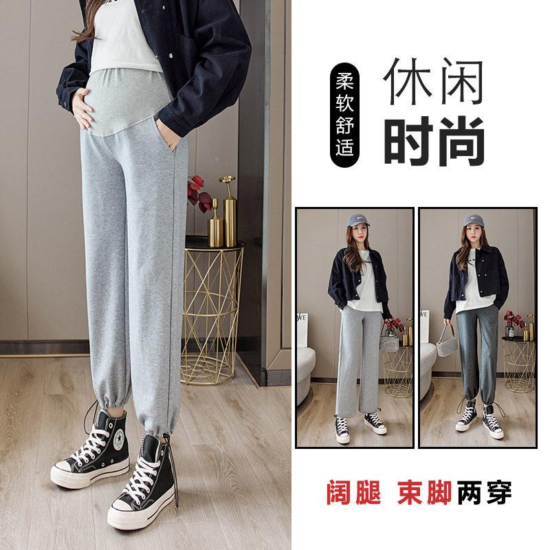 孕妇裤阔子春秋外休闲LRS时尚托腹打底裤穿束脚腿两穿设腰计孕妇