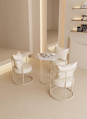 阳小桌椅休合闲沙台发椅三件套茶桌椅组几椅沙发椅子轻奢一桌茶两椅网红