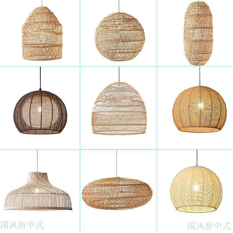 藤编吊日式灯民吊宿客厅41104餐厅卧室阳台灯笼东南亚园麻绳田藤,家装灯饰光源,智能吊灯,淘宝优惠券,粉丝福利购,淘宝优惠卷