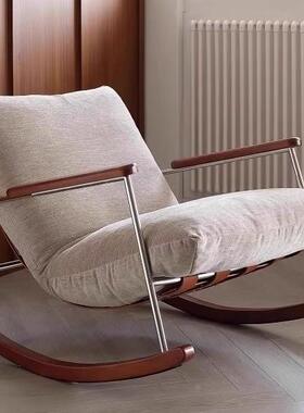 休闲椅客厅现代轻奢可拆单椅软包沙56009发设椅计师躺椅摇单人摇