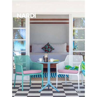 nadi意大休利户外阳合台桌椅OIT组花园庭院茶桌闲r三件套小圆桌