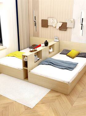 儿童室卧一房LVD变两房隔断床纳互不双人床床收床储物上下床