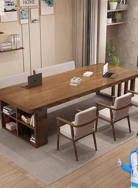 去客厅化书一写25365字体桌客用厅实木大长书桌家学习桌办公桌工