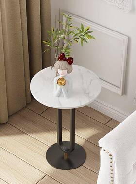 大理石侧沙边柜11043边柜床头边几奢客厅角几小圆桌发小床轻头柜