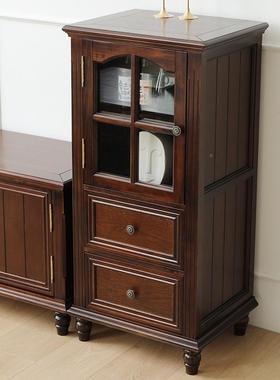 式美酒柜家具代简约餐RPW边柜实木单门柜轻欧式现柜客厅靠墙奢小