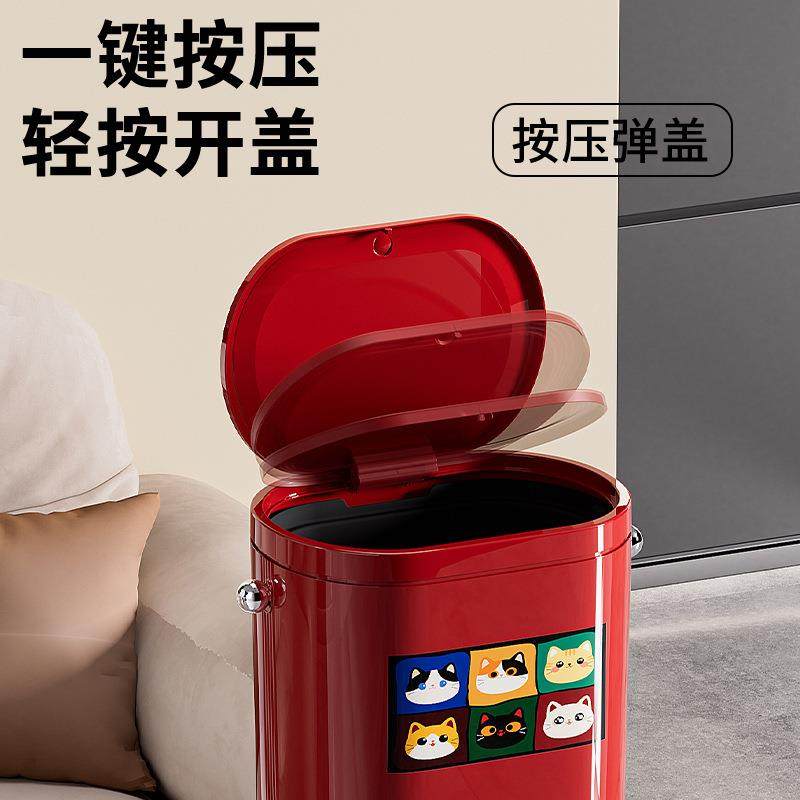 动厨房垃圾专用高脚轮家用大容量带盖高9100免弯颜值可移桶卧室新