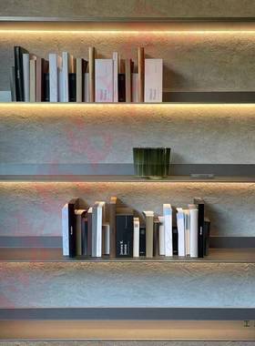 铝合金层板发光LLD置物F96TTHS8架收纳壁挂墙展示型书搁板E架带灯