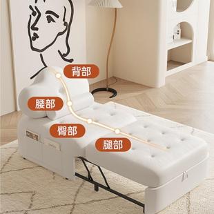 网红sj2503客厅可折人叠单沙推发床两用奶油风拉多功能小户型便捷