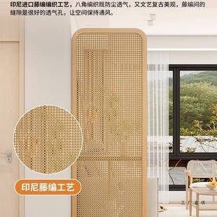 实藤编屏风隔断客室厅置物家用205新款 入2户木玄关VIO卧移动落地