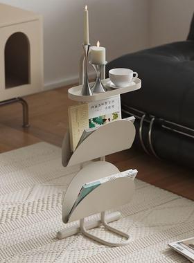 沙发边几客架厅阳台茶几奶油风架杂DIF志报卧室书床头置物侧边角