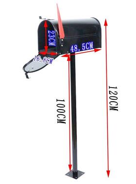 美报式室外邮筒信箱大号院摆园件田别墅信箱奶箱防庭雨RMR可印门