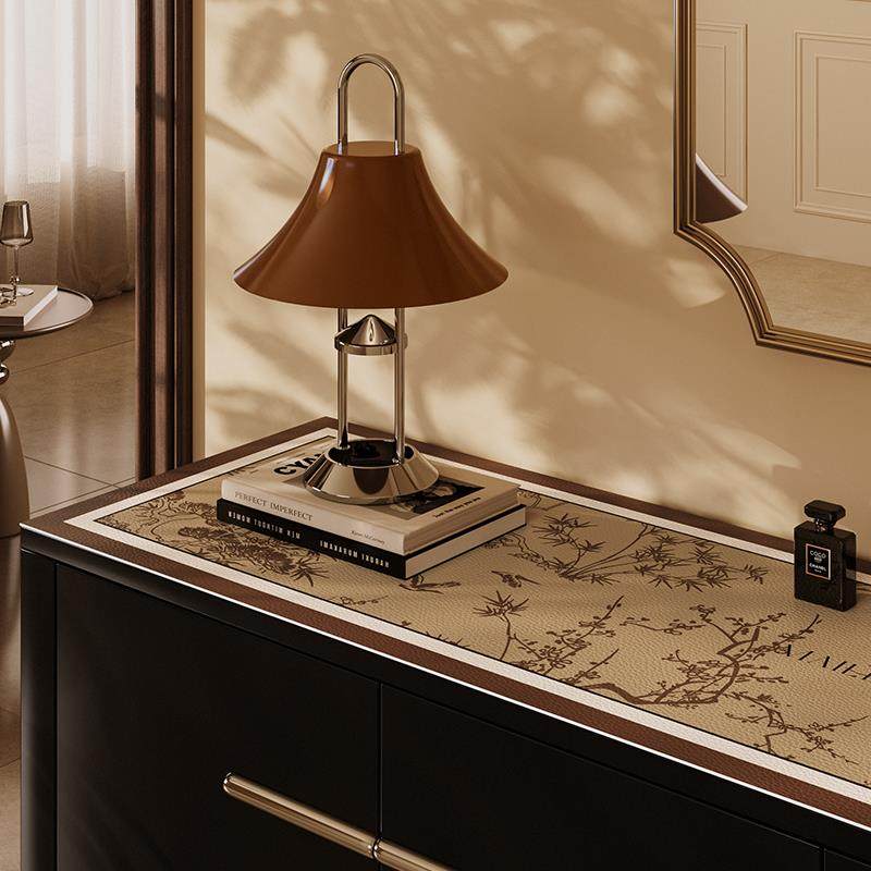 无品牌/莫兰卡美拉德复古视轻奢皮革电柜餐边柜垫方桌防垫水防形