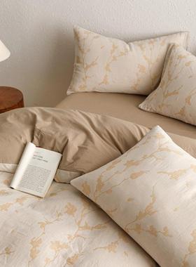 K160支双层纱床款上四件套100床品5纯棉被套床单225新0款春IBZ秋2