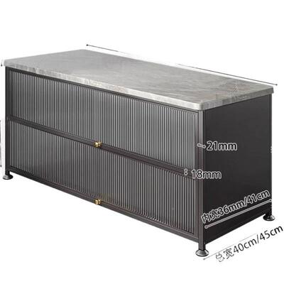 厨房微岩功板置物架XKA物落地多层波炉餐边收纳储柜多能大理石橱