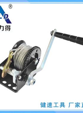 迷你绞CE-SGS认证配家用工具手l动绞盘800盘KC800磅(bs)钢丝绳