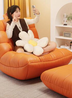 懒人沙发可躺睡虫单人小ZVX沙发主卧毛躺可椅毛榻榻米阳台卧室休