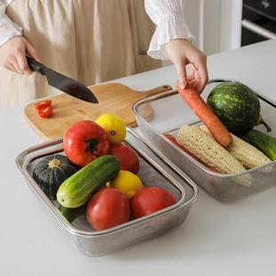 不锈钢水果蔬篮菜水大号方形沥托盘篮子网篮厨房菜940滤框子水槽