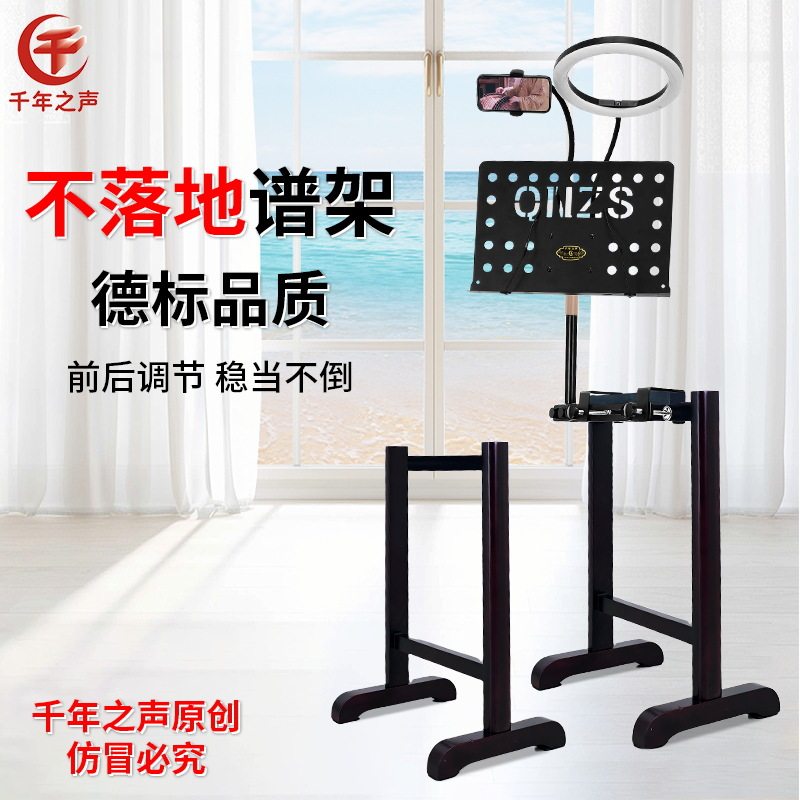 古筝悬空不占地双卡俯拍谱架