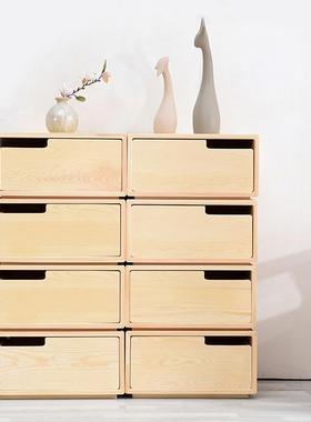 木自由合整组理储实物柜儿45486童简约阳窗台收纳柜落地飘抽屉式