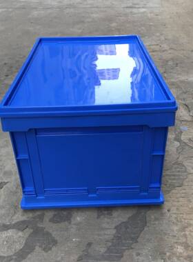 工厂直销PP新塑折料叠箱加厚蓝色UKM塑料折叠箱转子料物流周箱可