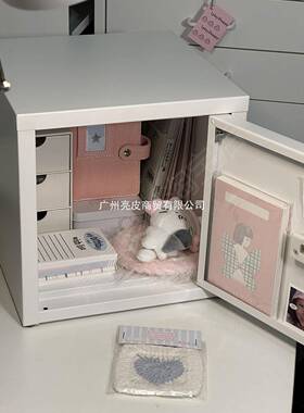 家用铁皮保险箱桌面密生码物储BQL柜学宿舍型带小锁的收纳箱手机