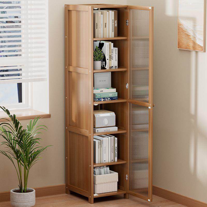 简易竹山书架防尘用置物架靠墙柜地家儿童客厅多落层储物书FSJ柜