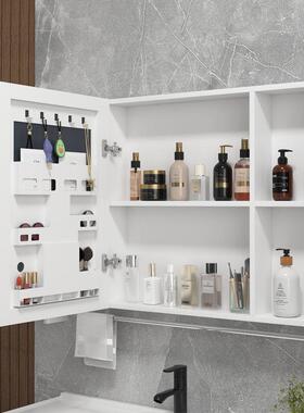 间浴室镜柜收纳一体单独卫生挂墙式收灯美妆纳架储82463带物组合