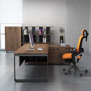 工业风VCA木质办公文柜办公室地隔件断桌书柜橱边现代简约落家具