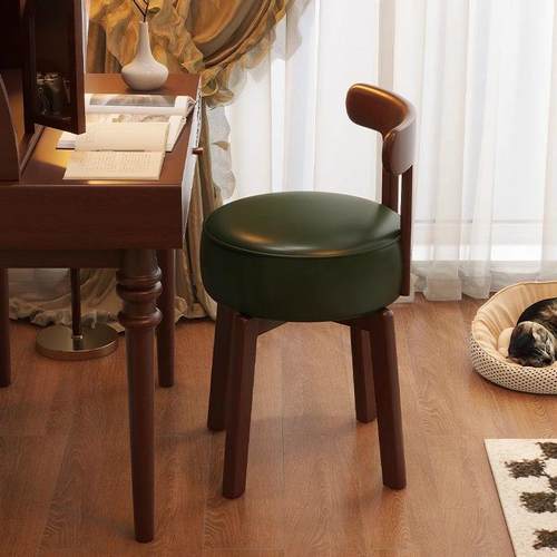 中古950风梳妆椅木实可旋转化妆轻椅女生卧室梳椅妆台靠背子复古
