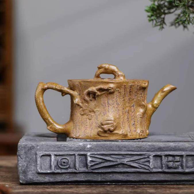 树茶桩宜OPX兴紫砂高松订桩壶纯手工具一件350cc端泡茶壶密文单