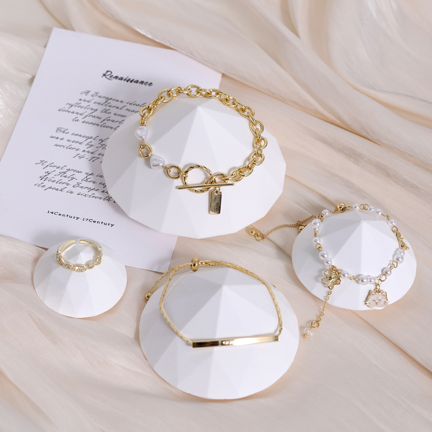 创意手链展示架石膏钻石造形饰架珠宝首饰装饰道具陈列手镯托盘