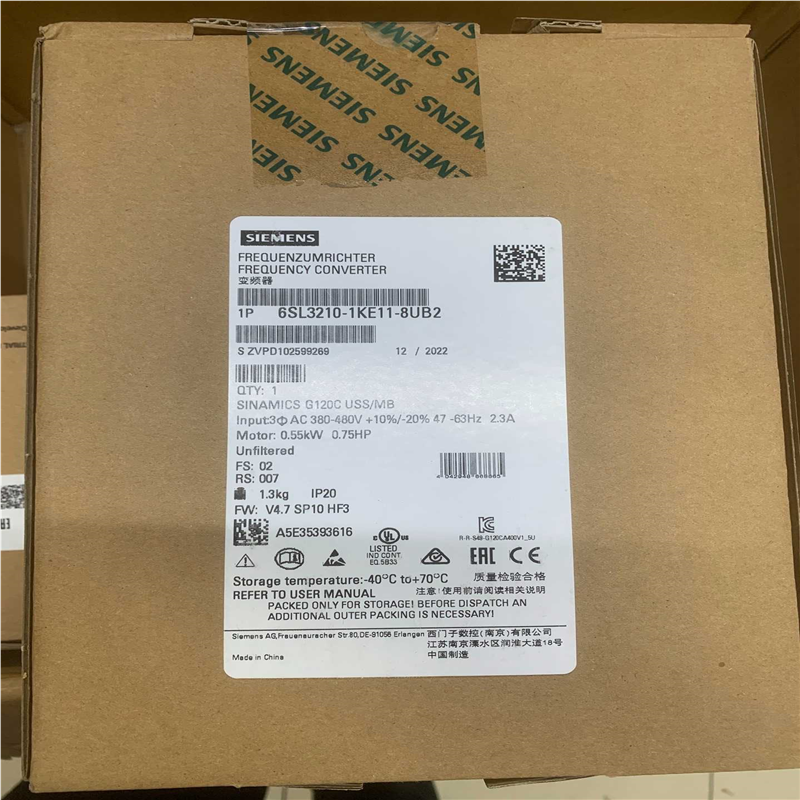 变频器6SL3210-1KE11-8UB2，0.55K(崽崽配件）