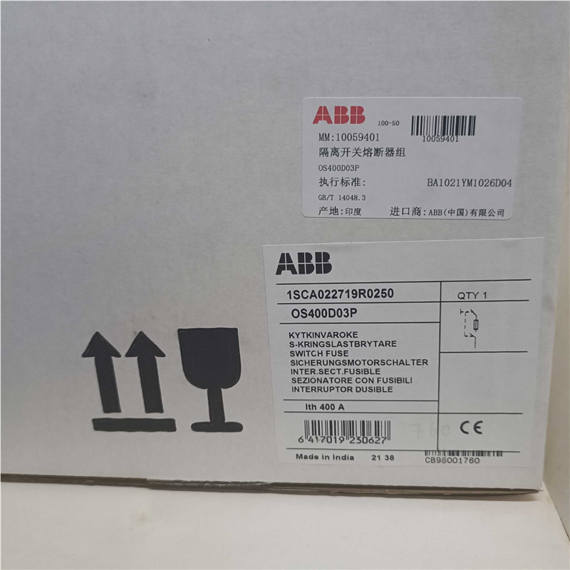 议~ABB熔断器隔离开关OS400D03P