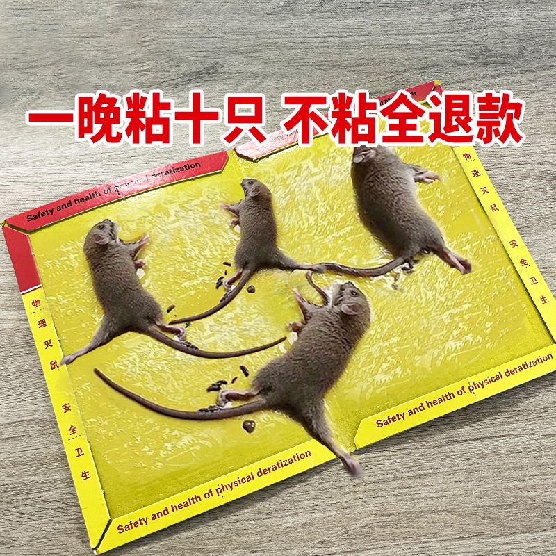 30张强力粘鼠板捉粘大老鼠沾胶抓灭鼠笼捕鼠夹神器正家用一窝端