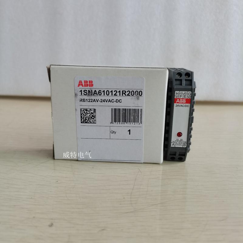 全新ABB端子式继电器1SNA610121R2000 现货RB122AV-24VACDC