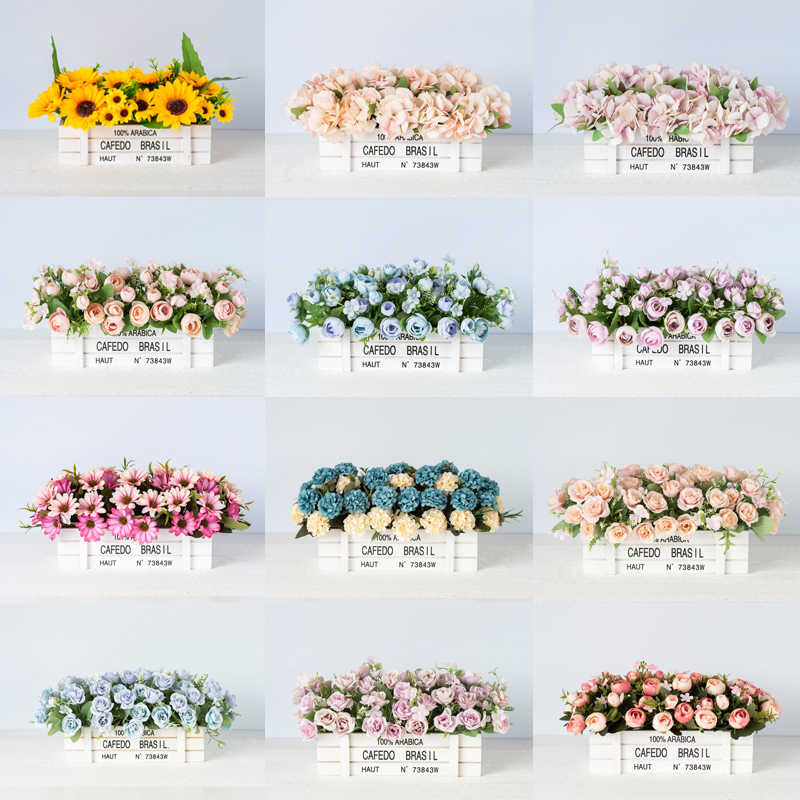 栅栏仿真花假花装饰客厅插花摆件摆设家居室内桌面花艺绿植盆栽