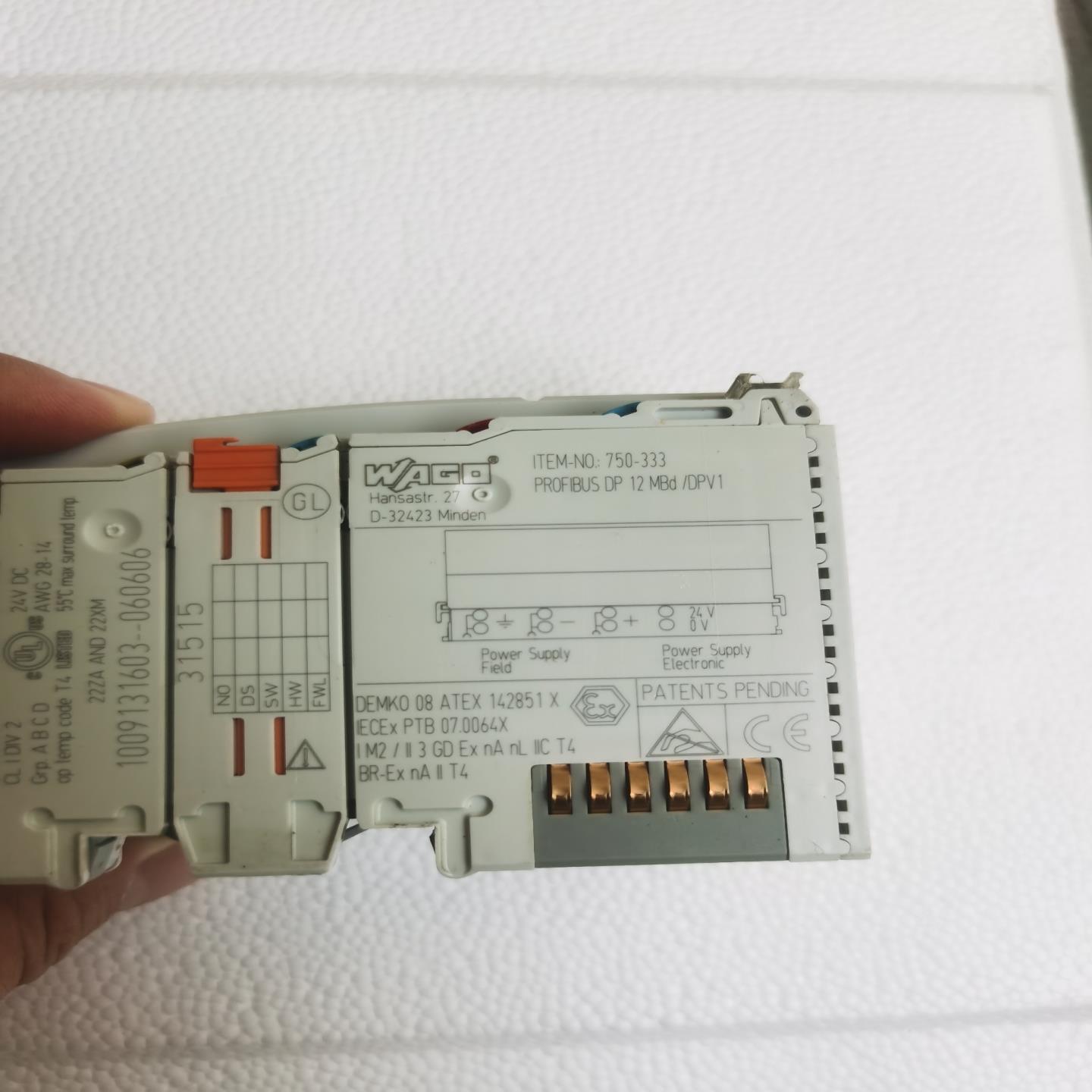 WAGO万可CPU总线模块主机，750-333，实物图成色漂~议价