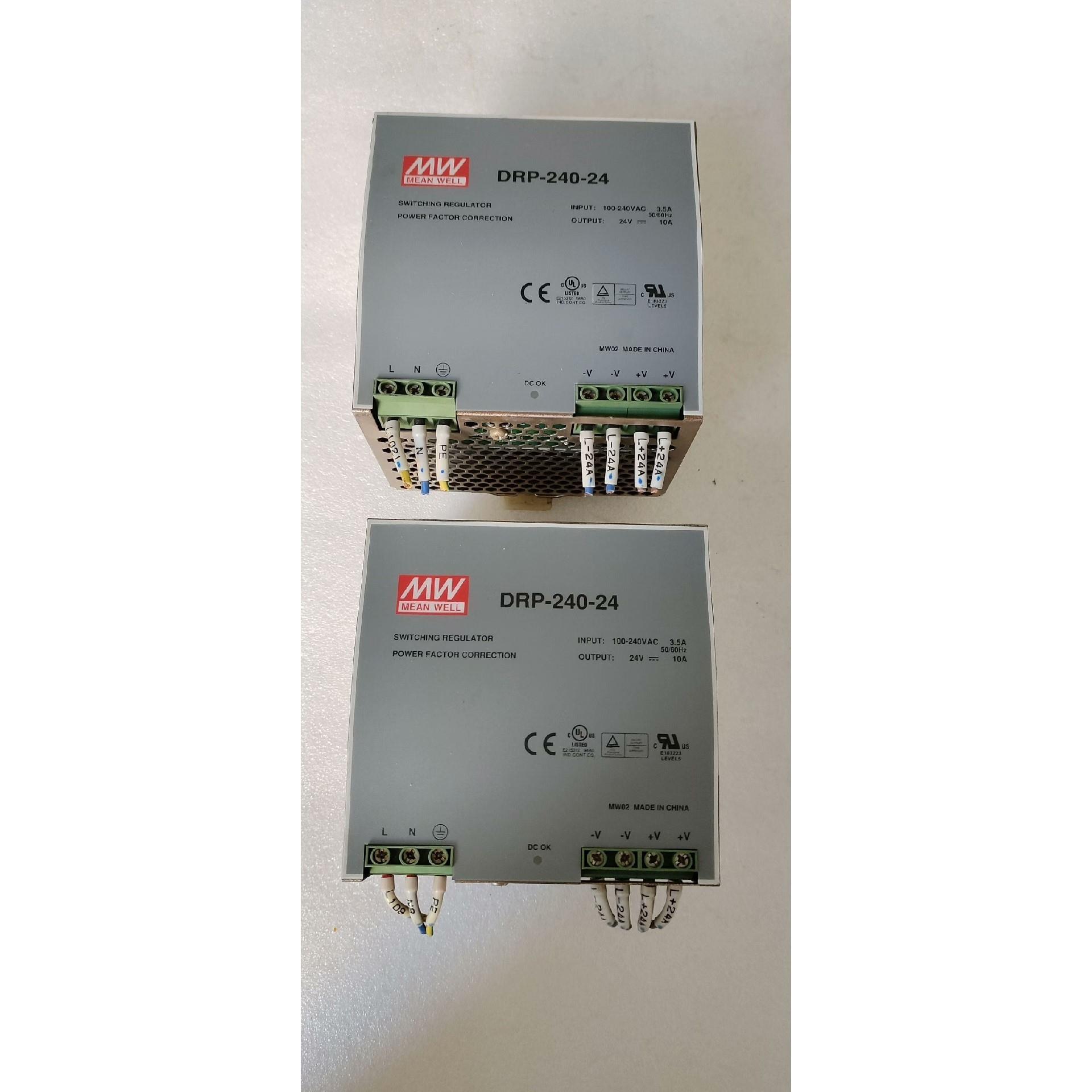 台湾MW明纬开关电源 型号DRP－240－24 图上2个就
