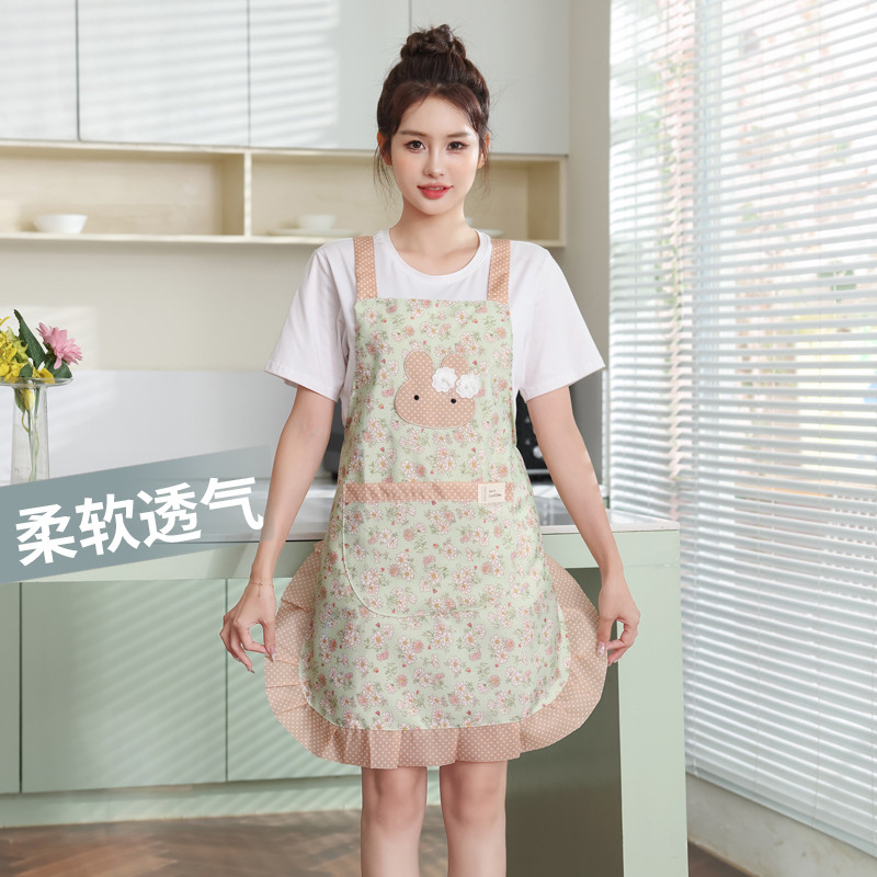 围裙厨房家用专用餐饮做饭网红工作服罩衣女新款护衣时尚兔子