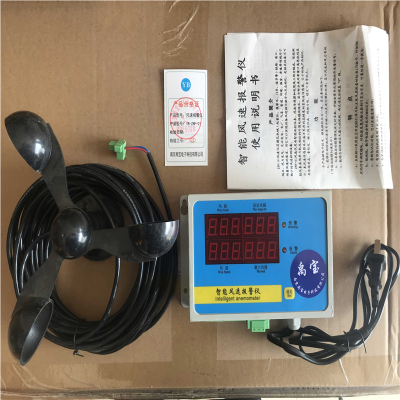 L型偏挂龙门吊起重机塔机码头吊ZNF-01型数字风速仪风速报警仪器