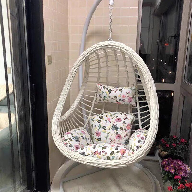 单人吊椅悬挂吊床吊篮藤椅室内荡秋千家用阳台卧室可移动摇篮藤椅